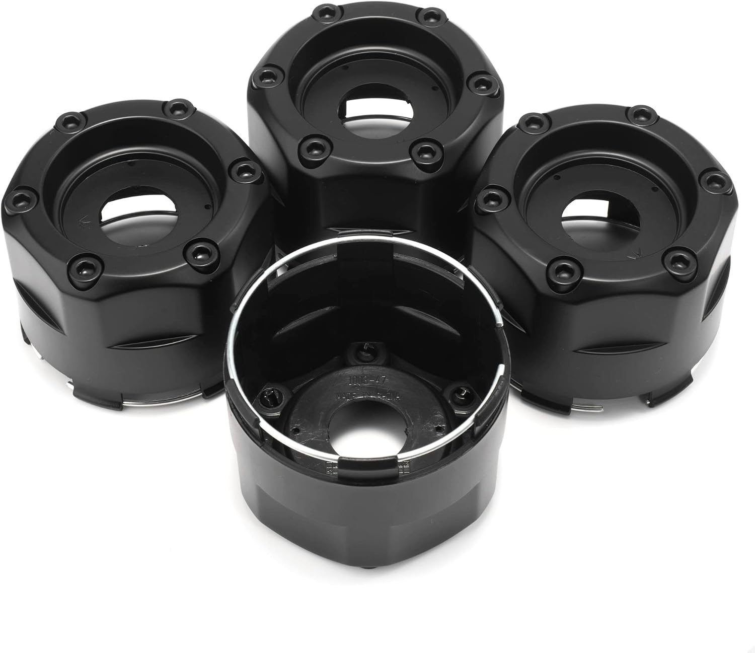 RTRHINOTUNING 4PCS 3.15in/80mm Fuel Wheel Center Caps OD: 3.15"(80 mm) ID: 3.07"(78 mm) Matte Black Wheel Center Cap for Wheel Rim