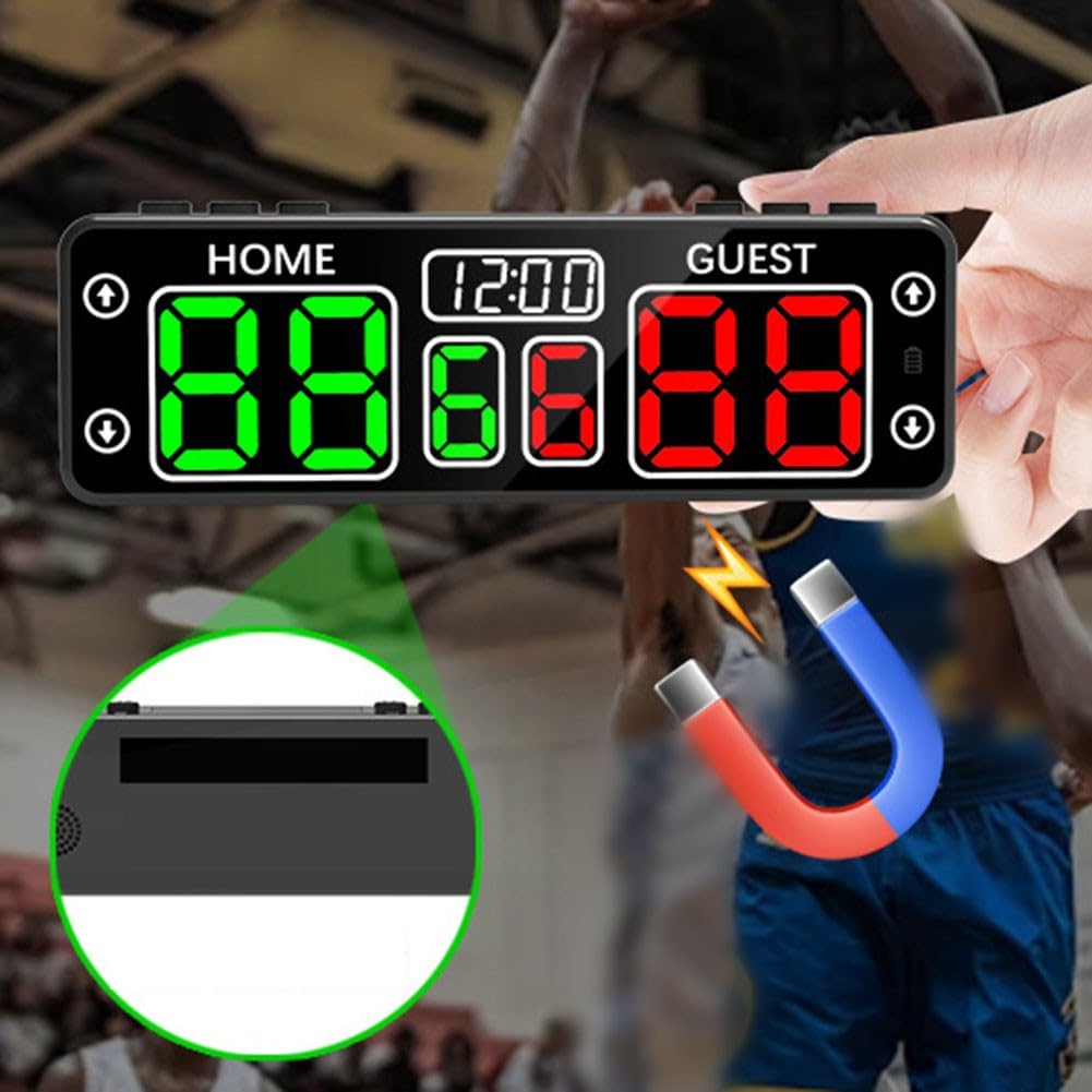 Lavagna elettronica a LED con pulsanti touch, ricaricabile fino a 24 ore, per pallacanestro, rugby, in plastica ABS, portatile