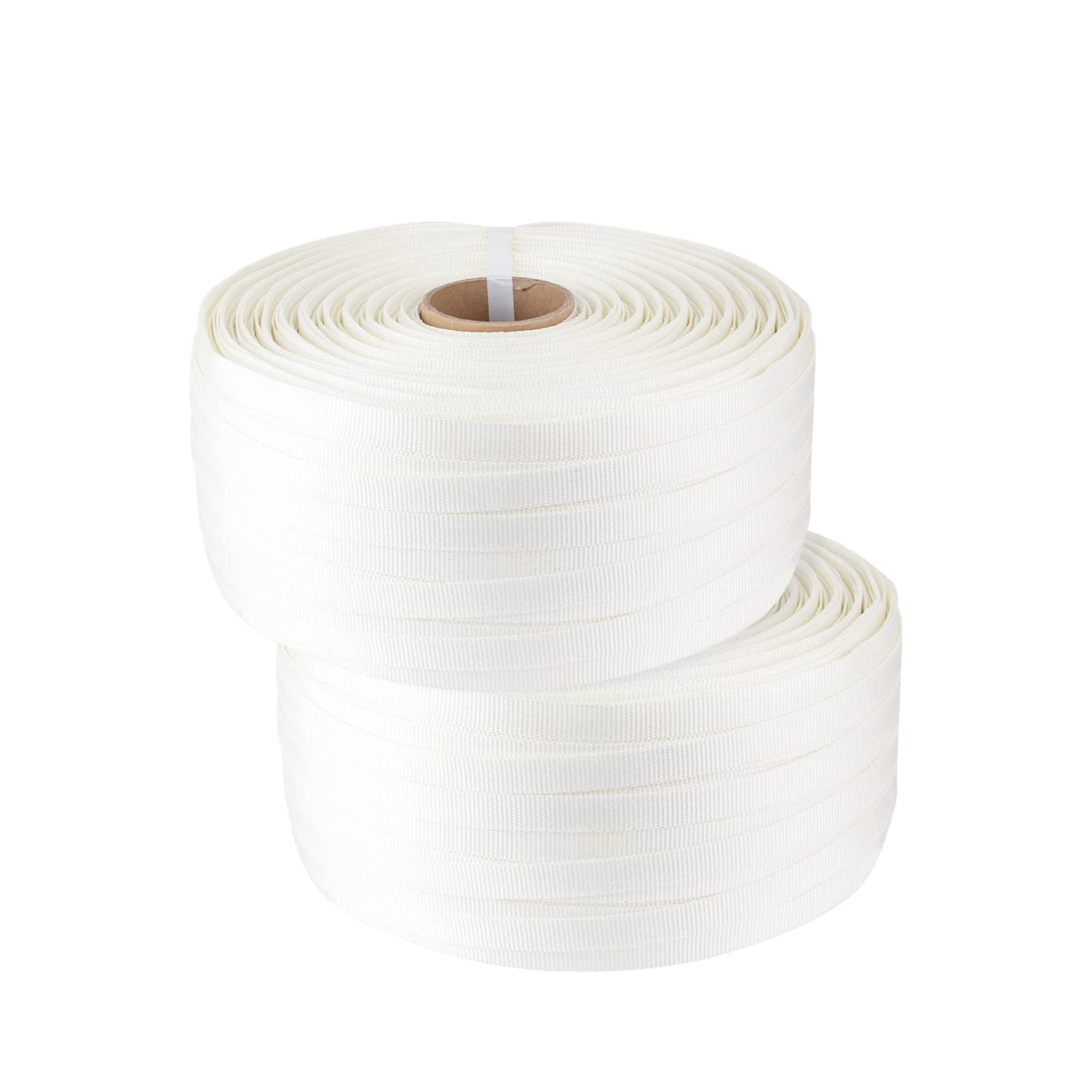 [ 2 Rolls ] 3/4" x 1640’Per Roll Woven Cord Strapping Roll, 3280'Total Length, 2425 lbs Break Strength, Packaging Strapping, Heavy Duty Polyester Cord Strapping, 6”x 3”Core (2)