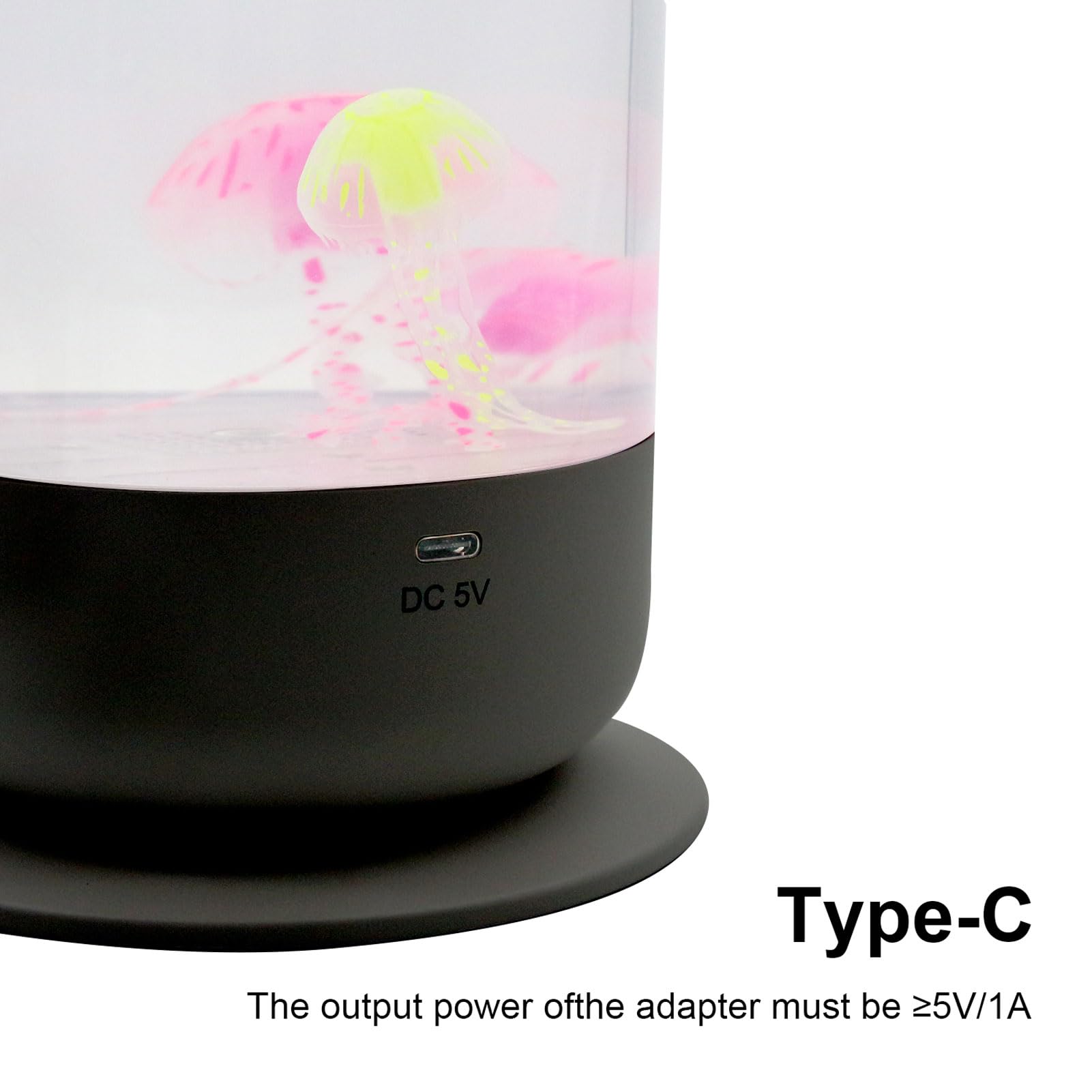 Sxhlseller Lampa Meduzów, 7 Kolorowych LED Fantasy Mood Light z 3 Prędkościami Przepływu Wody, poprawić Swój Nastrój, Cicha Lekka Lampa Akwarium do Dekoracji Domu, Mężczyźni, Kobiety i (BLACK)