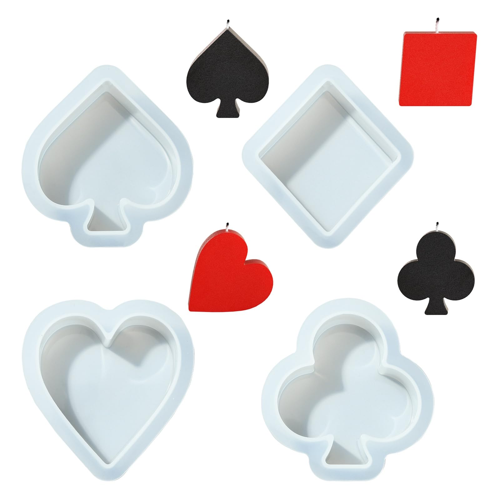 Moule en silicone bougie poker 3D pour fabrication savon artisanal DIY