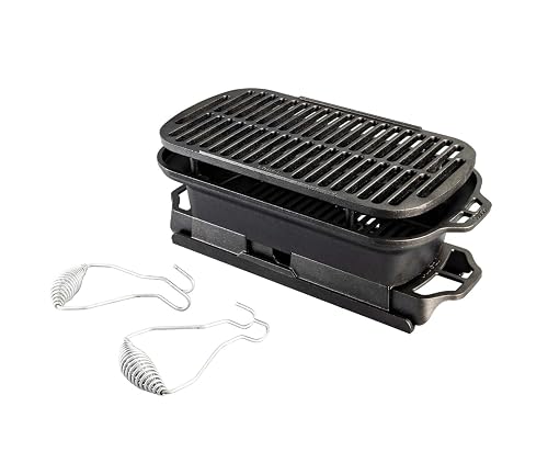 Lodge Sportsman's Pro Cast Iron Grill 9 x 16.75 Inches