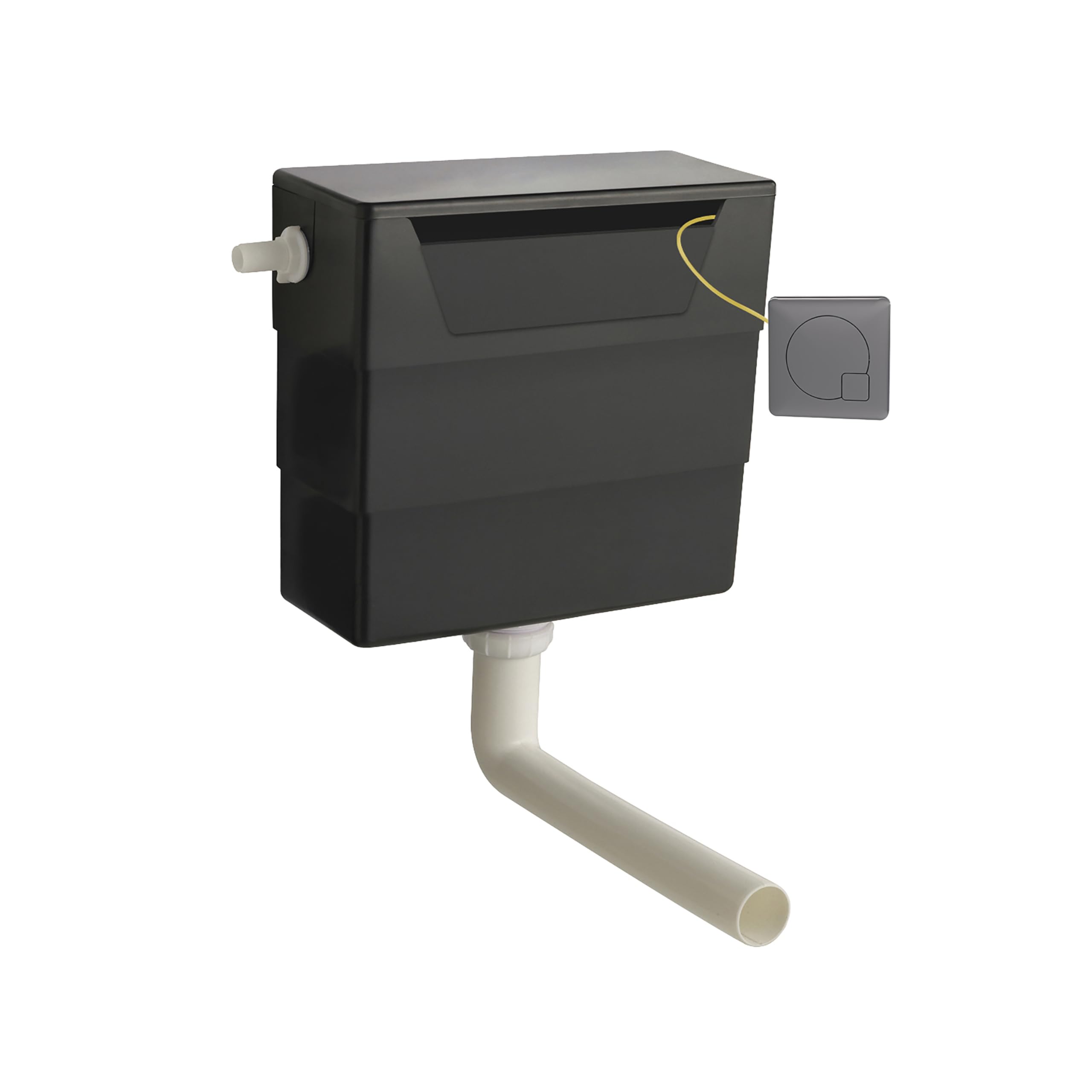 Balterley Universal Water Saving Dual Flush Side Inlet & Square Push ButtonBrushed Pewter/black from B&Q