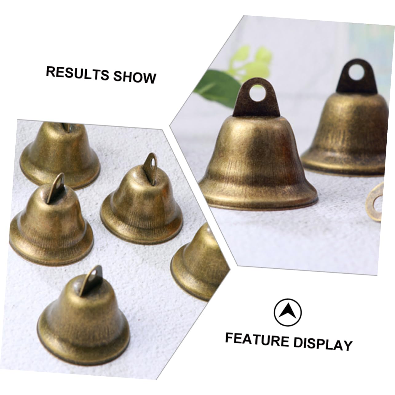 PRETYZOOM 5 Juegos Campana De Bronce Luces De Hadas Decoraciones De Fiesta De Navidad Árbol Posavasos Decoración Adornos Luces De Fiesta Guirnalda Cascabeles Metal 18 Uds * 5