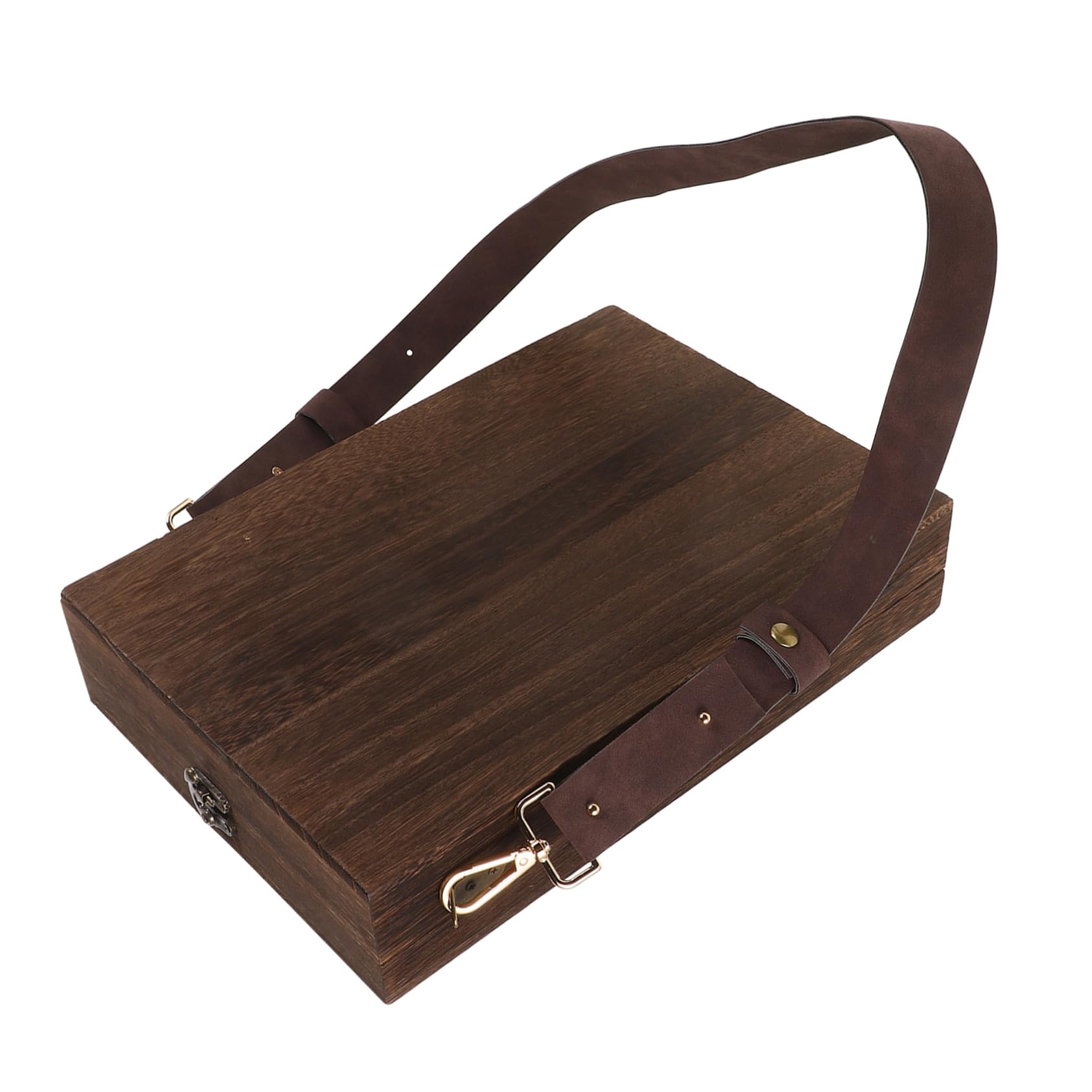 Scatola Portaoggetti in Legno con Coperchio, Design Portatile ed Elegante e Organizzazione di Cancelleria per Artisti e Ufficio, per Pittura All'aperto