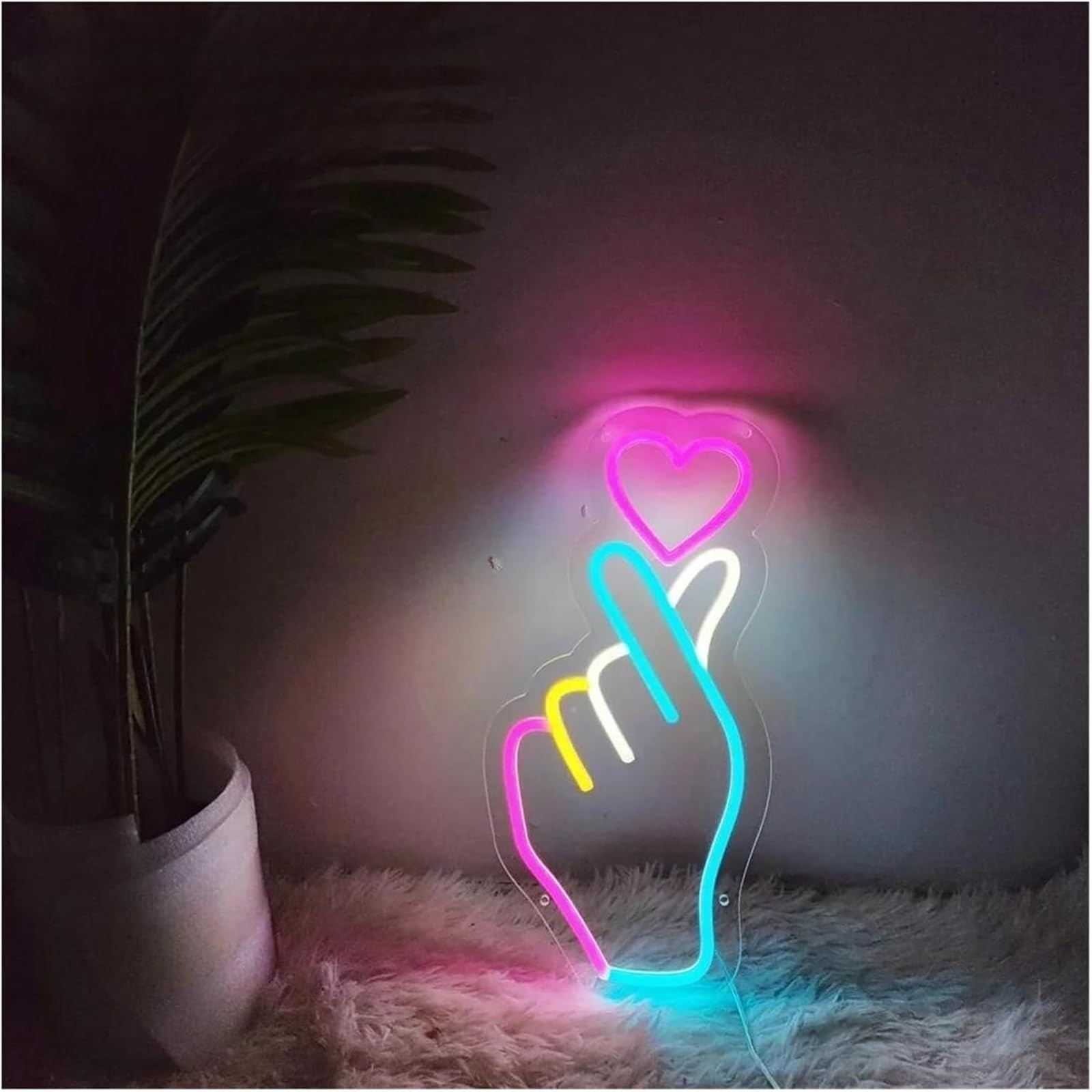 Per lampada al neon prestito di parola per insegna a LED con cuore