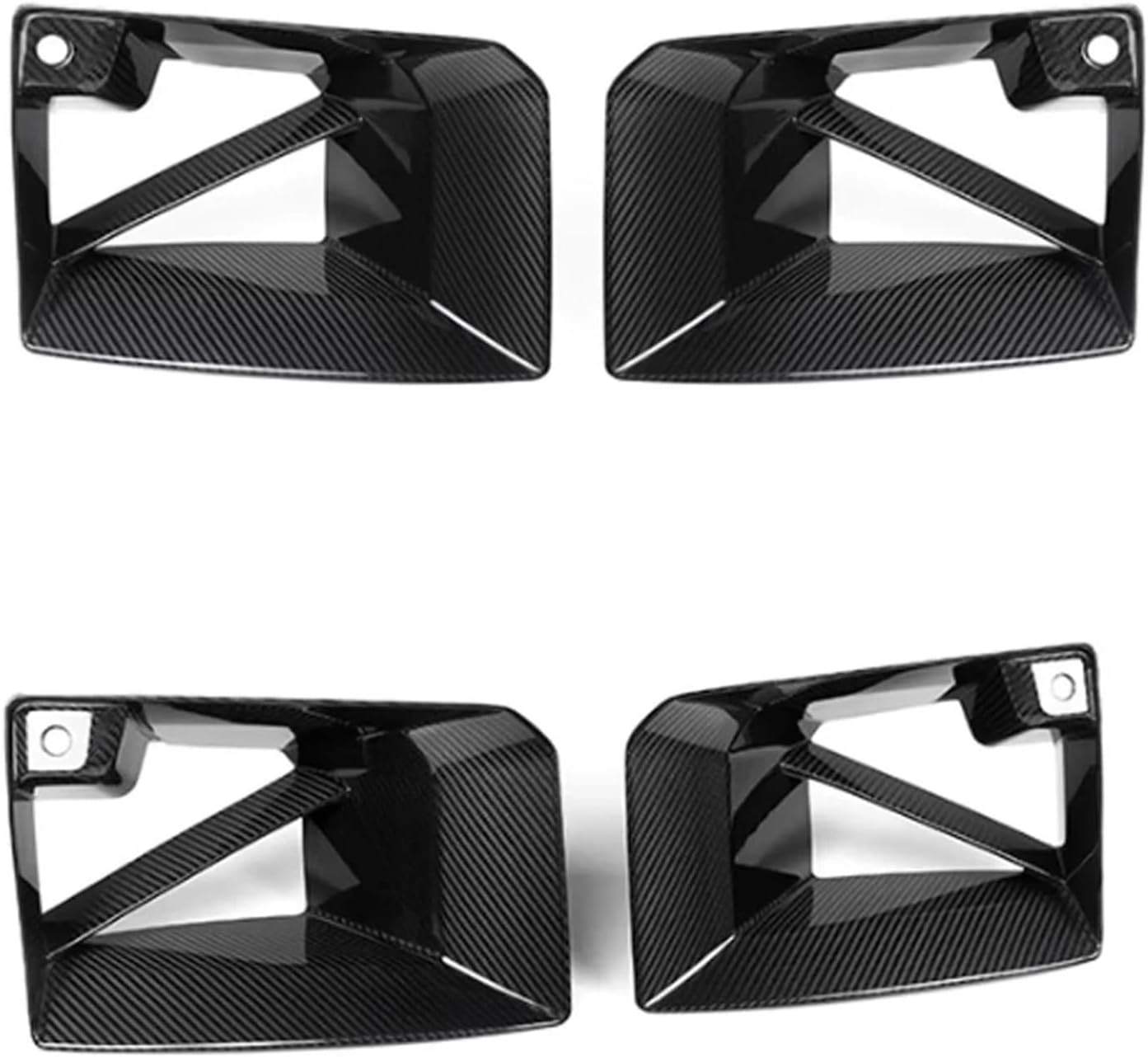 Compatible For BMW M2 G87 2021+ Carbon Fiber Front Bumper Air Vent Cover Trim Foglamp Mesh Grill MP Style Car Fog Lamp Frame Body Kit(Dry Carbon Fiber)
