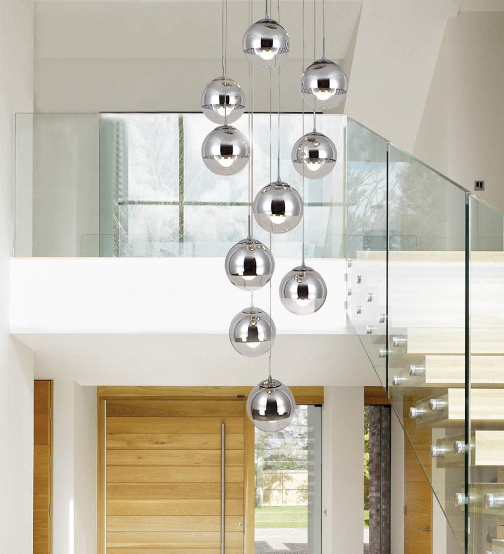 Long lustre de luxe pour escalier minimaliste et loft, suspension créative pour sublimer votre salon