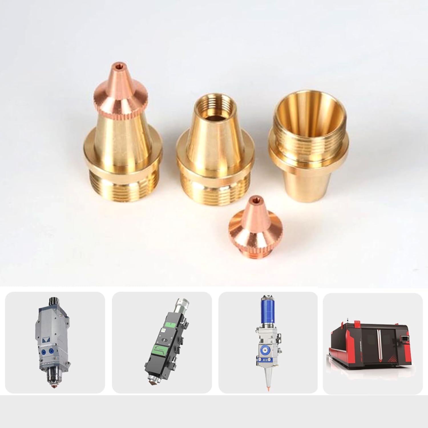 Laser Cutting Nozzle, 5 Pcs Copper Nozzle M16,Copper Laser Nozzles for SUP20S/T SUP21S/T Portable Handheld Welding Head Gun, Parts for Fiber Laser Welder 5pcs