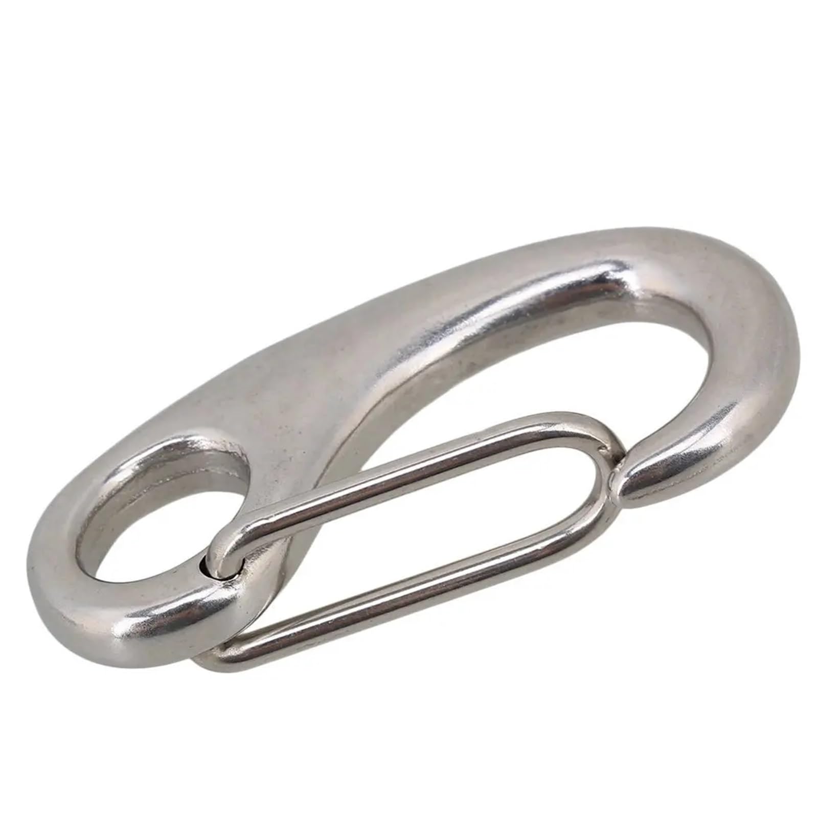 Mosquetón, Mosquetón de Acero Inoxidable 304 con Forma Huevo, Multifuncional, for Senderismo, Acampada, liberación rápida, 10/5/2 Unidades(10pcs)