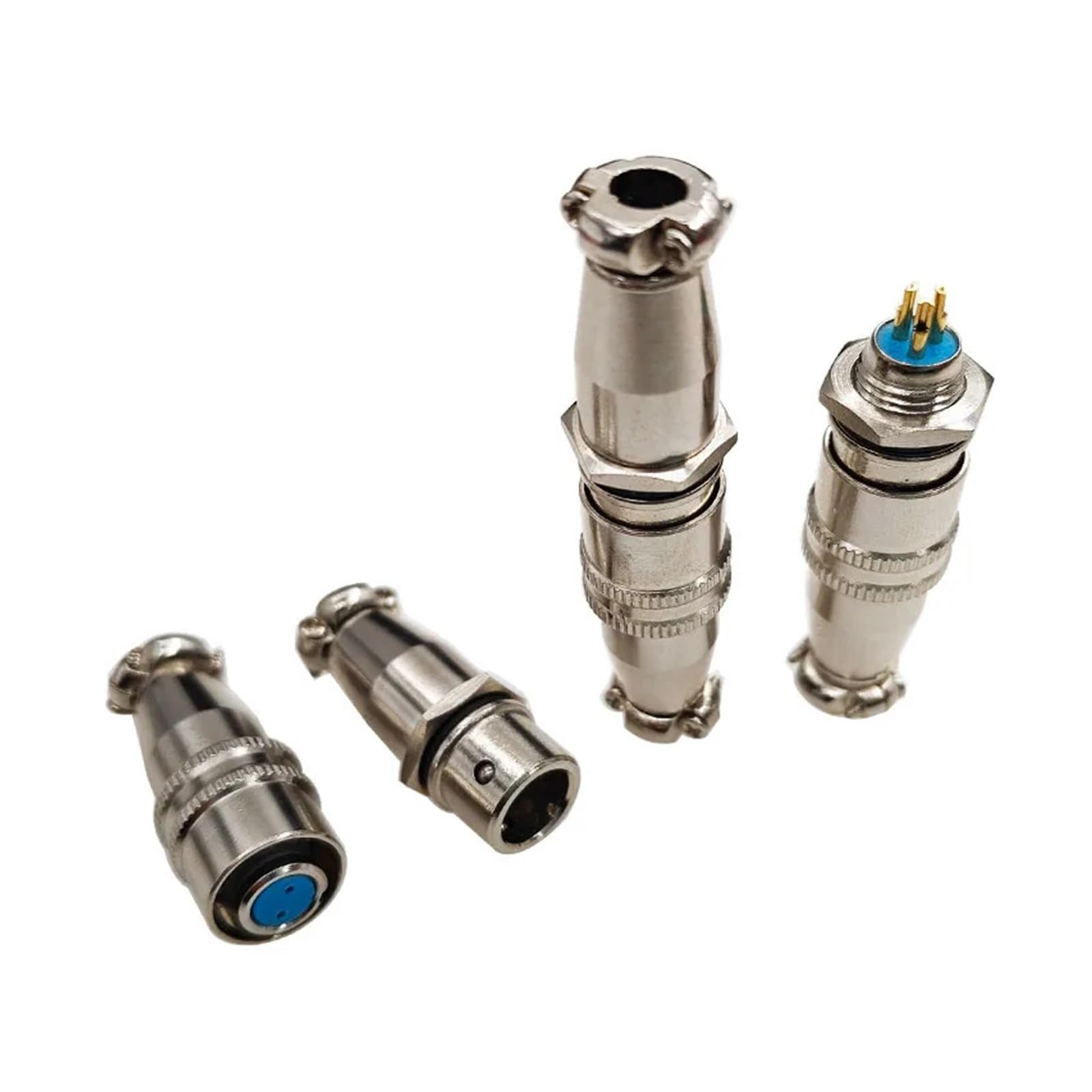 10 szt. XS8J/K samoblokujące małe metalowe złącze lotnicze typu Push-Pull | Wtyczka/gniazdo 2/3/4 rdzenia(4PinDocking 10pcs)