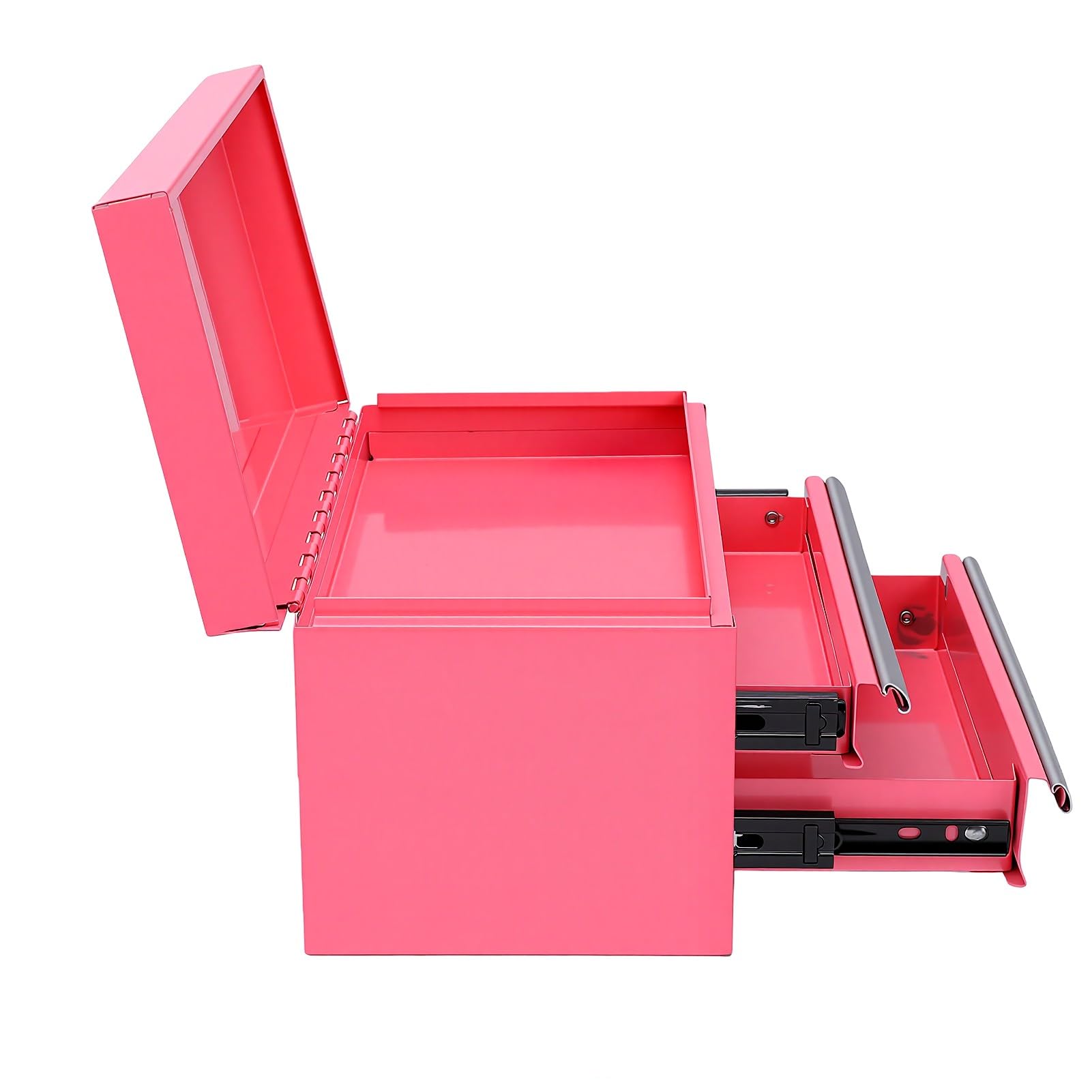 Cassetta Portautensili con 2 Cassetti, Ferro Robusto Rosa