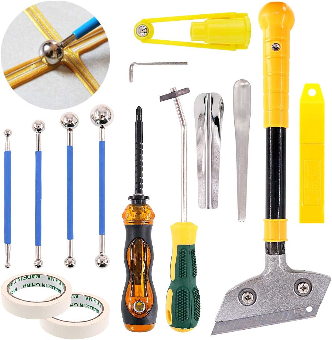 Keadic 14 Pieces Caulking Tool Kit Silicone Sealant Finishing Tools