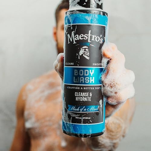 Miniatura 5 de Maestro's Classic Body Wash - Gel de baño acondicionador, limpia e hidrata, mezcla de marca de hombre, 16 onzas