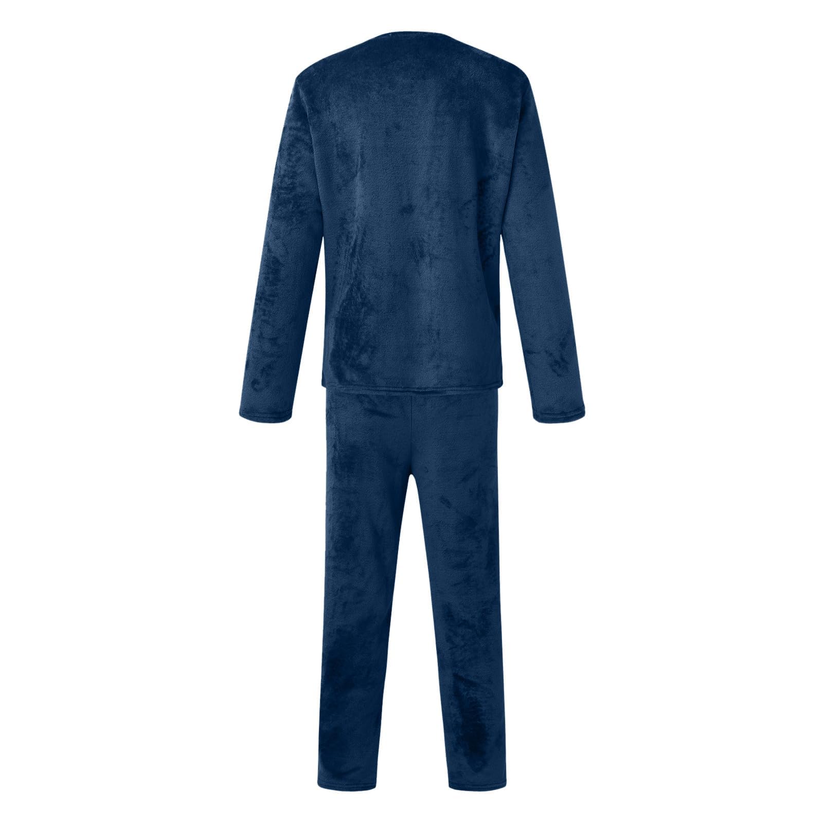 Pijama de franela para hombre, ropa de dormir suave y holgada, ropa de descanso, ropa cómoda para el hogar, conjunto de pijama cálido de invierno