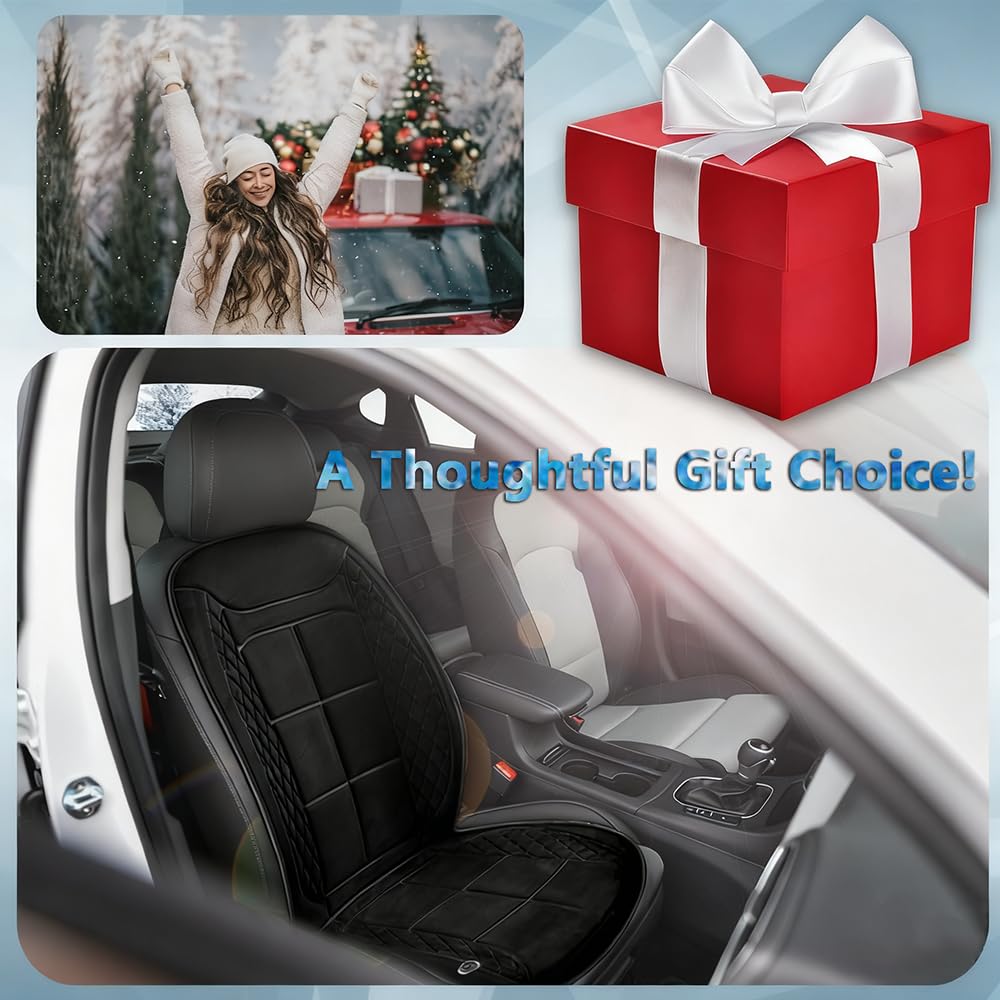 Sitzauflage Auto für Alfa Romeo Giulia Stelvio Mito Giulietta Tonale 147 156 159 166 TZ3, Bequemer Auto Sitzkissen mit Vollständiger Rückenstütze für Langstreckenfahrten im Winter