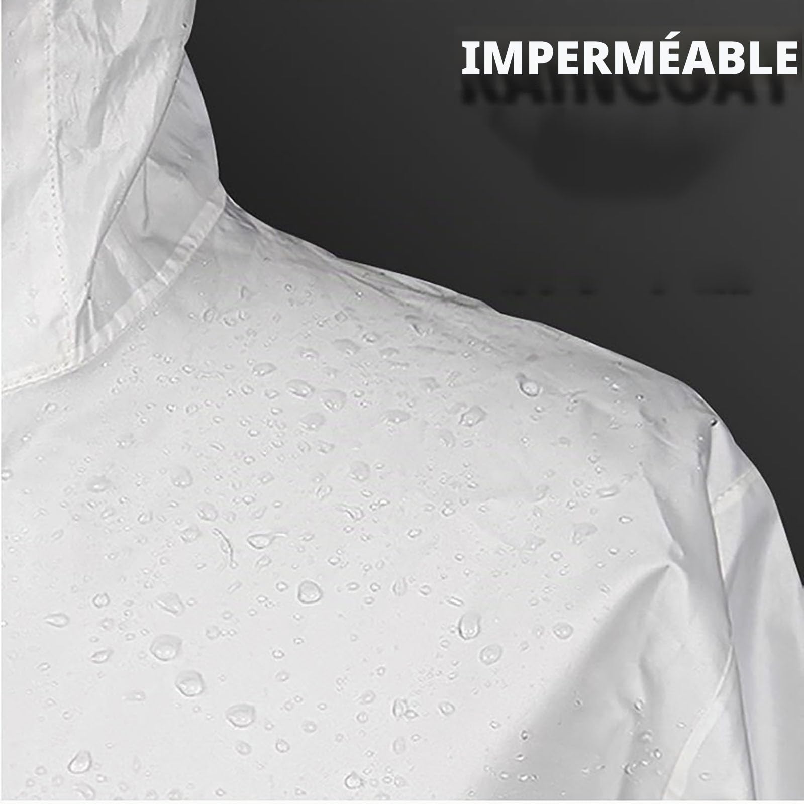 Ensemble de pluie pour homme - Manteau à capuche et pantalon de pluie - Veste de pluie pour homme - Imperméable - Respirant - Réfléchissant - Imperméable - Coupe-vent