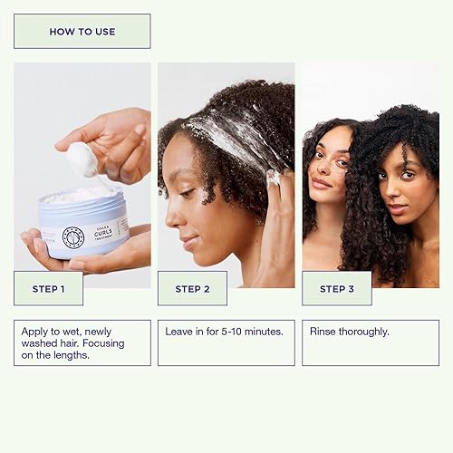 Miniatura 3 de Maria Nila Mascarilla para el cabello con acabado de bobinas y rizos, 8.5 onzas líquidas, para cabello rizado y ondulado, aceite de jojoba para