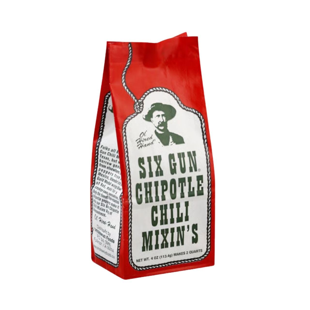 Six Gun Chipotle Chili Mixin's, 4-Ounce (Pack of 6)