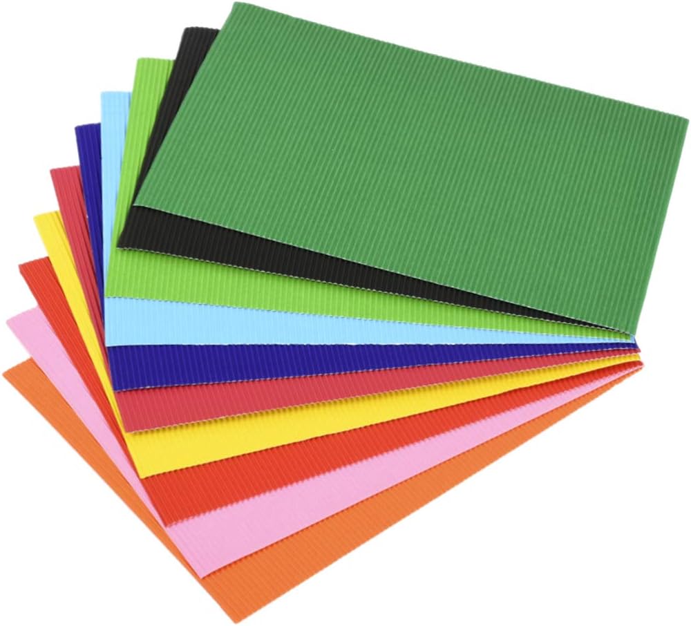 EXCEART 56pcs Origami Paper for Kids Corrugated Paper Color cardstock Paper