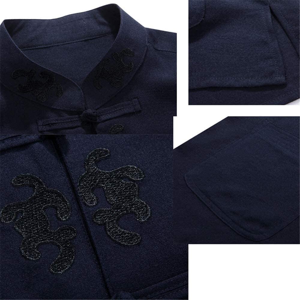 Abbigliamento Tai Chi Uniformi per Arti Marziali Abbigliamento per Arti Marziali, Uniforme Tai Chi Cotone Tradizionale Maniche Corte Abbigliamento da Allenamento Kung Fu per Uomo/Donna (A 164)