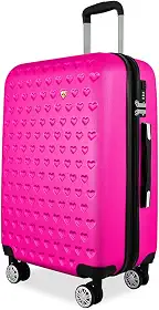 Mala De Viagem Média ANAC Rígida Para 23 kg Com Rodas 360º E Cadeado Segredo. (Pink)