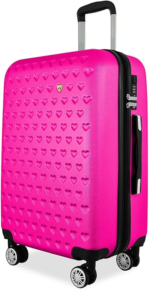 Mala De Viagem Média ANAC Rígida Para 23 kg Com Rodas 360º E Cadeado Segredo. (Pink)