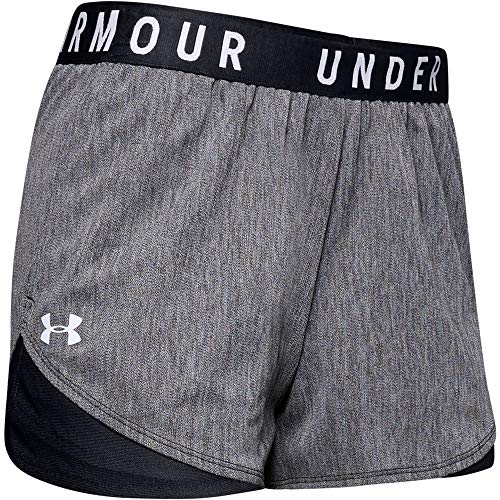 Under Armour Women's Play Up Short 3.0 - Twist , Black (001)/White , Small