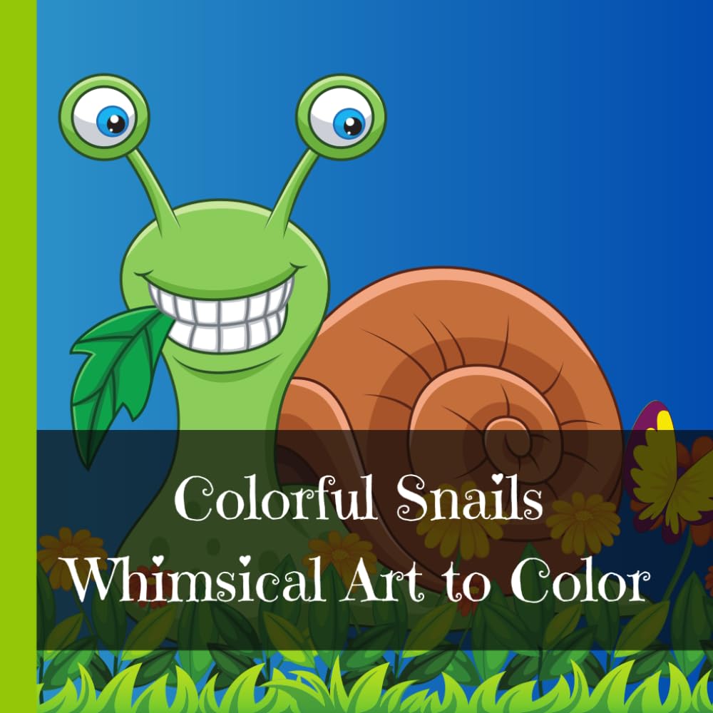 Colorful Snails:: Whimsical Art to Color