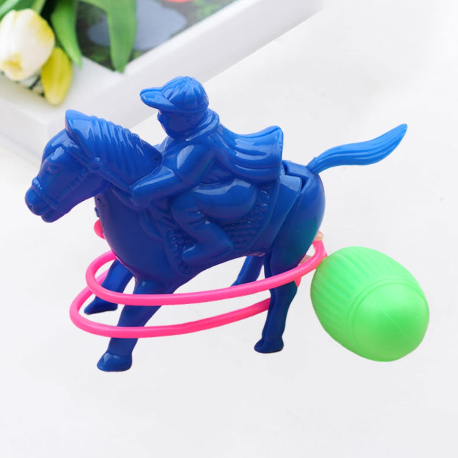 Garende Pressure Jumping Toy Cartoon Realistic for Kids Children, Cute Bouncing, Small for Holiday, Easter Children's Day, Horse