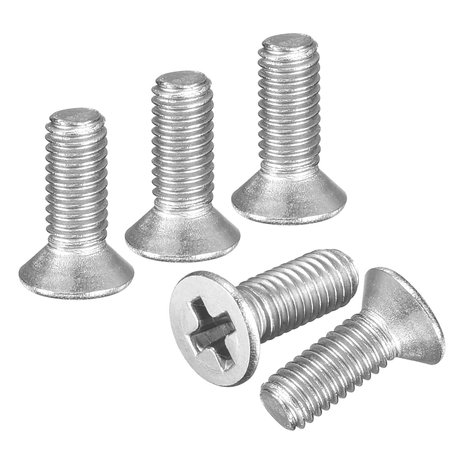 DTGN M3.5-0.6x8 Flat Head Machine Screws - 50pcs - Good for Furniture and Machinery - 304 Stainless Steel Phillips Countersunk Machine Screws Bolts - Silver โ image 1
