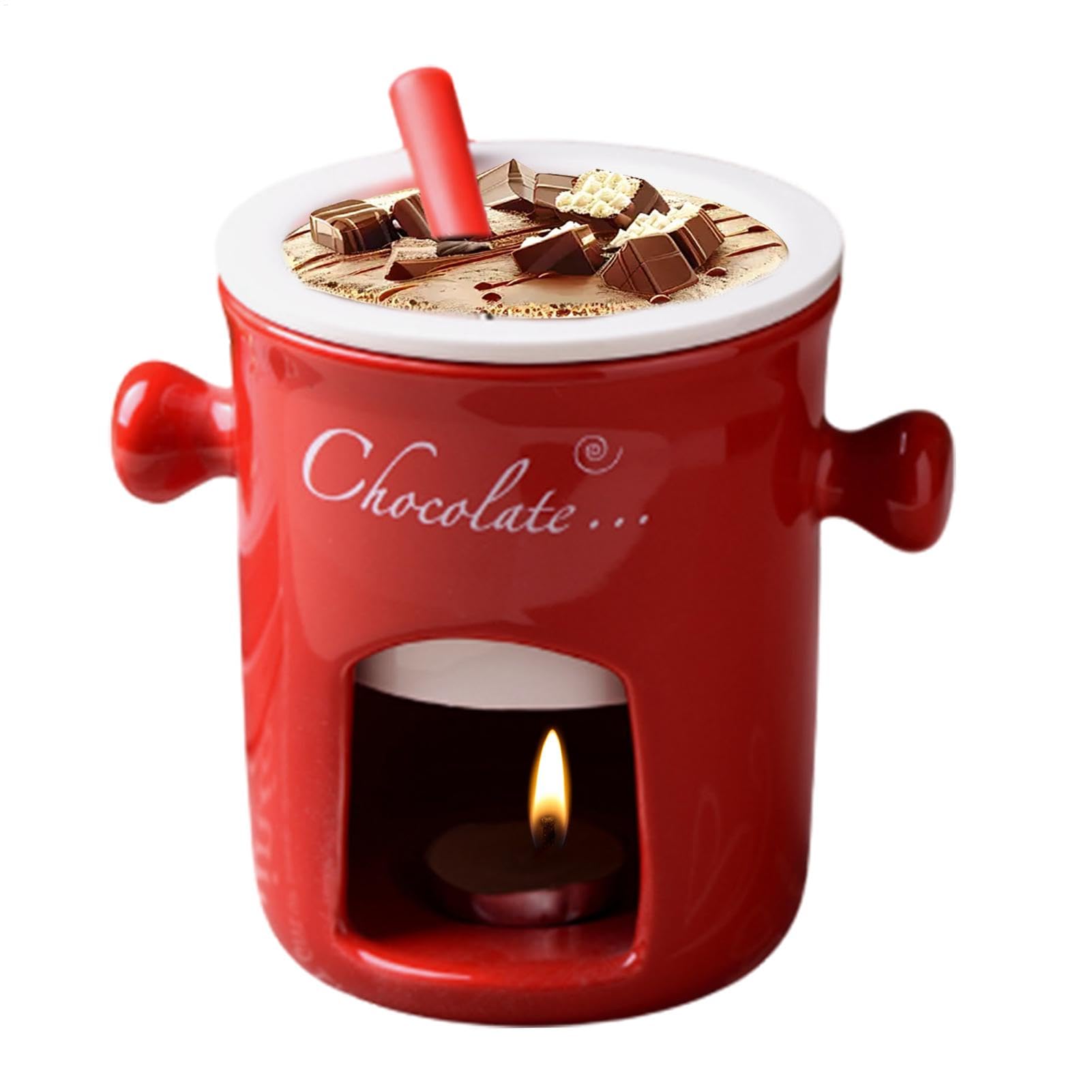 Set per fonduta di cioccolato, ciotola in ceramica, forchette, pentola a fusione, set per fonduta di cioccolato, fonduta di cioccolato, fonduta di formaggio