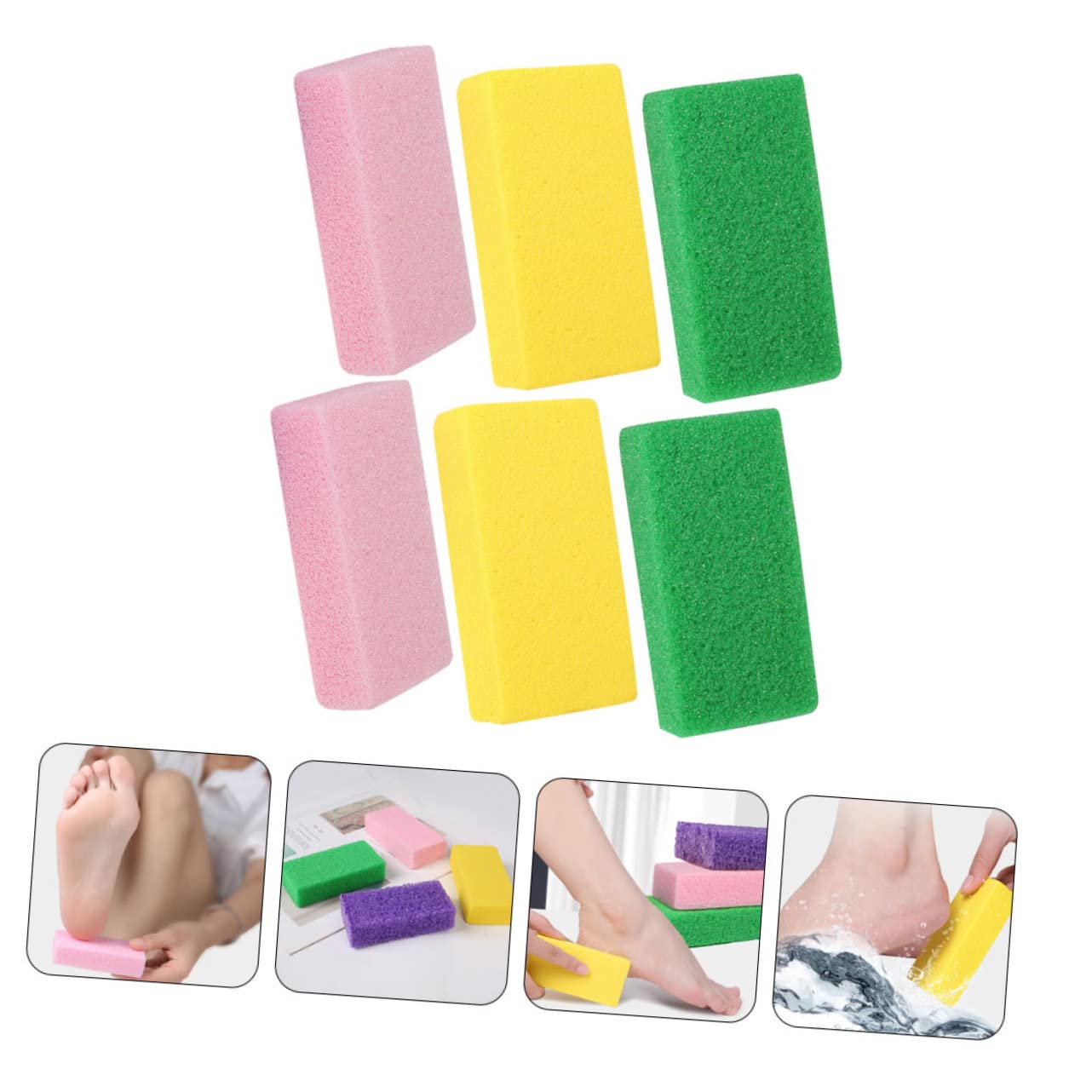 FRCOLOR 5 Set Di Scrub Per La Pelle Dei Piedi Kit Esfoliante Per Piedi Pietra Pomice 6 Pezzi*5