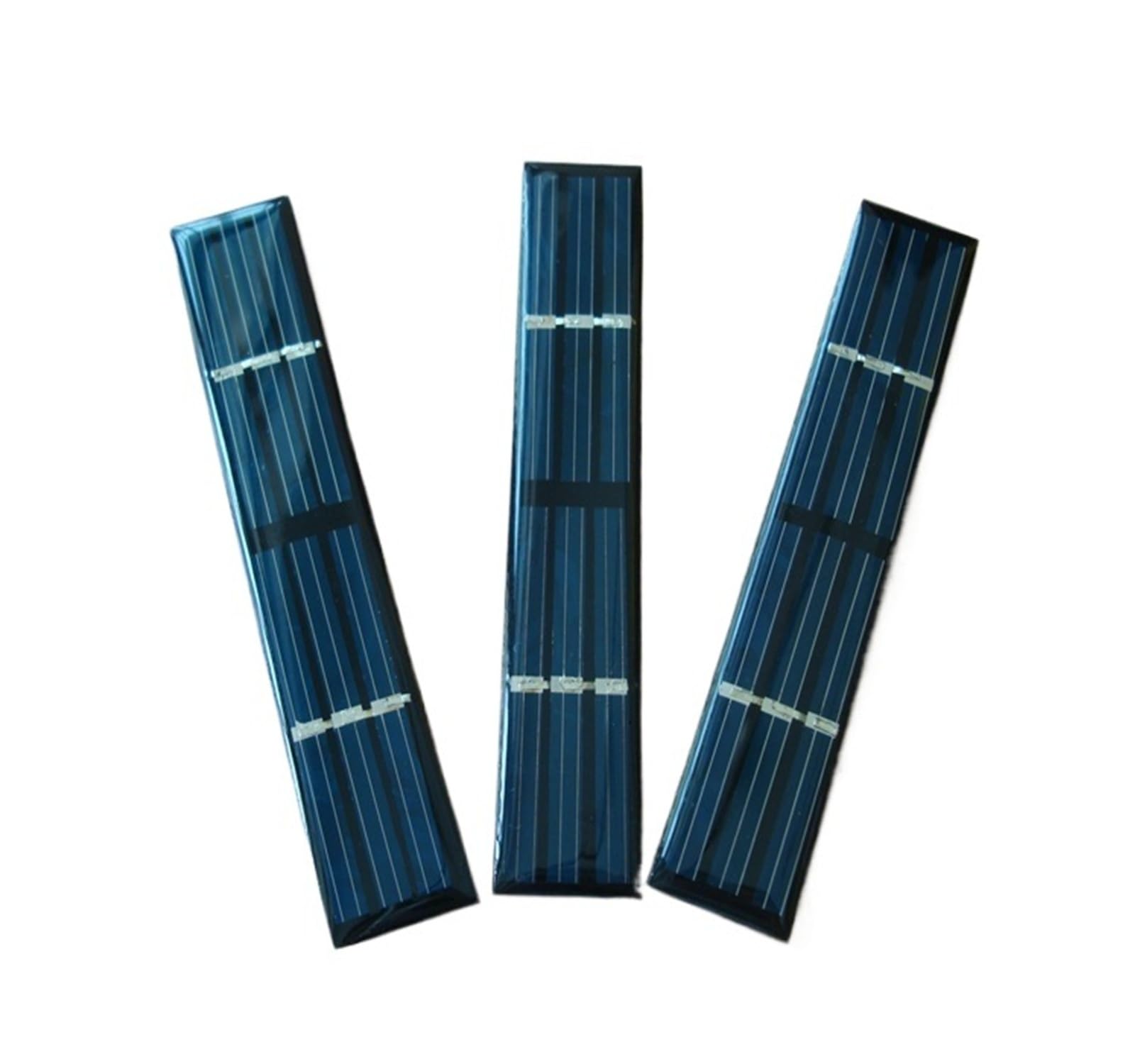 3pcs Epoxy Solar Panel 3V 50mA 0.15W Solar Cell Panels Polycrystalline Solar Cells for DIY 107 * 20 * 2.8mm