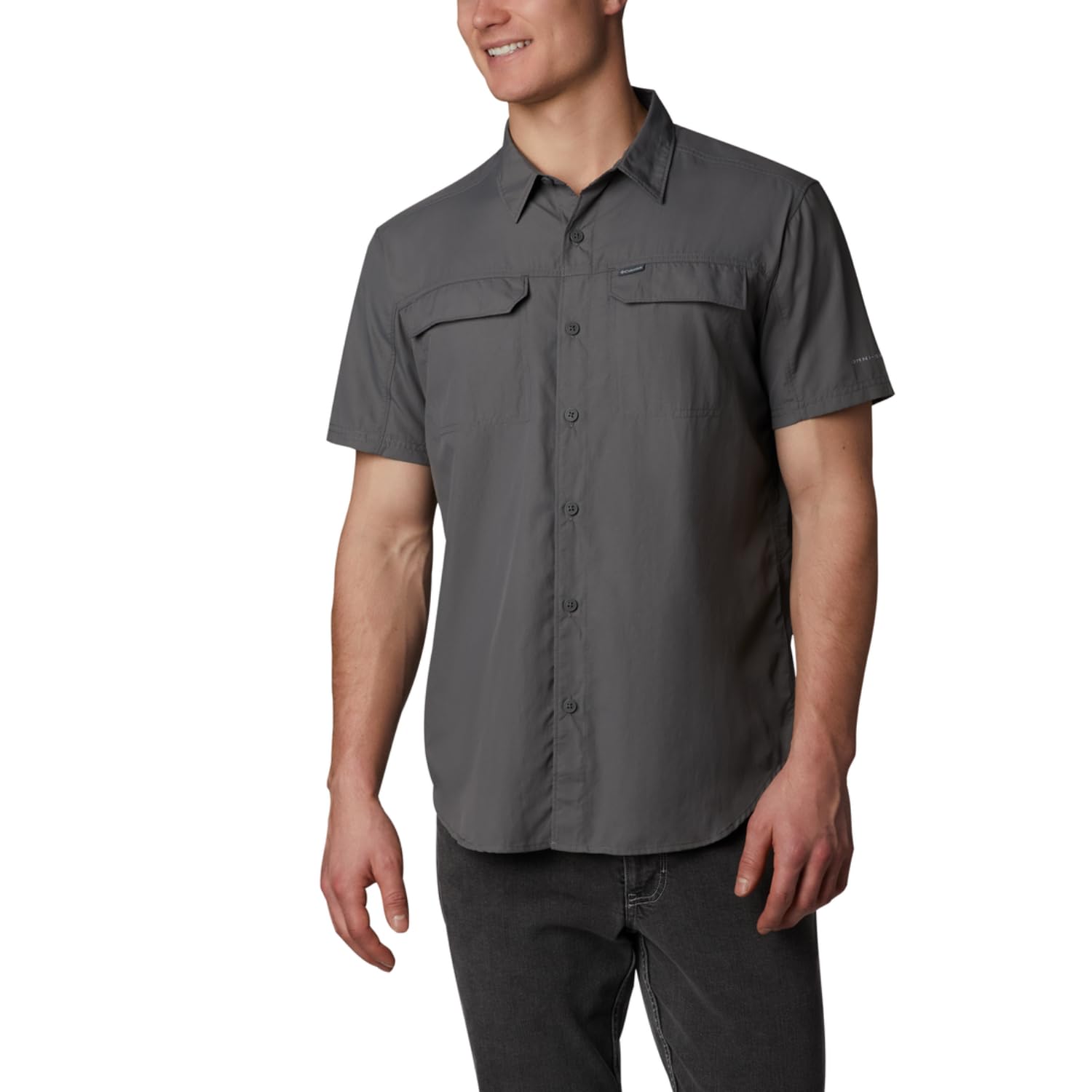 Men's Nylon Regular Fit Omni-Wick Silver Ridge 2.0 Hiking and Trekking Short Sleeve Shirt