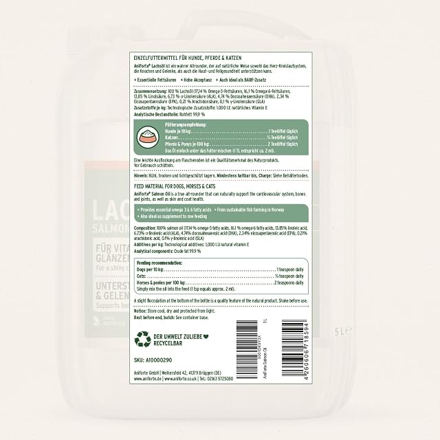 Foto 6 de 6 de AniForte Aceite de salmón 5 litros para Caballos y Perros