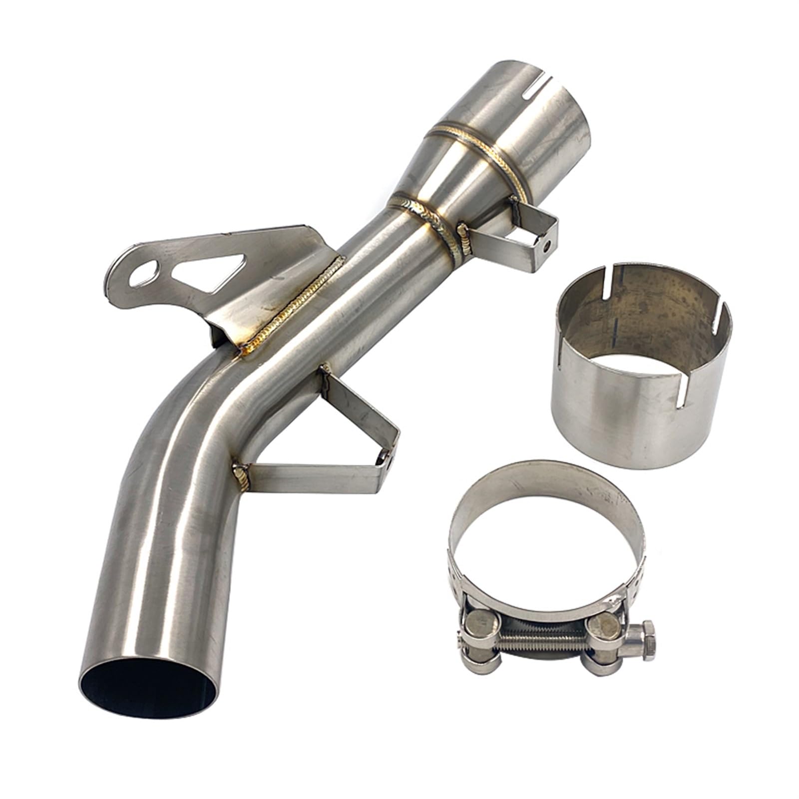 Marmitta Moto Per Kawasaki Z900 Z 900 2017-2020 Moto 51MM Silenziatore Scarico Modificato Mid Link Slip On Elimina Catalizzatore Pip Tubo centrale scarico