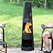 Sunnydaze Chiminea Outdoor Fireplace - Chiminea Fire Pit with Poker and Cover - Outdoor Wood-Burning Fire Pit - Black