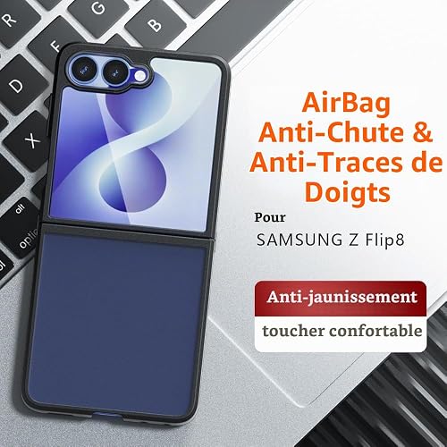 Bihizei Coque pour Samsung Galaxy Z Flip 8, Hard PC+TPU Cover, Arrière Case - 3