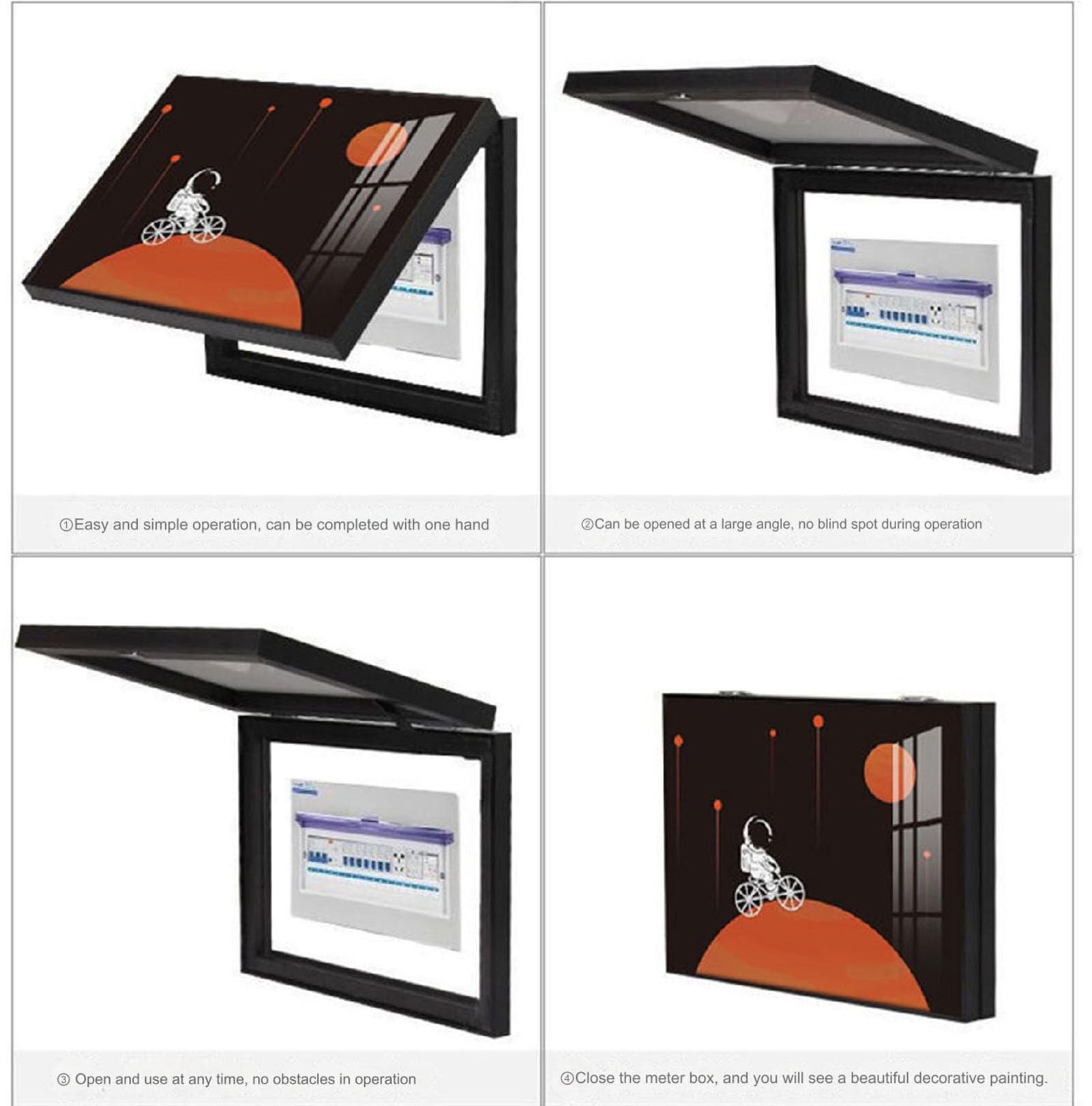014,40 * 30cm, Quadro Elettrico Decorativo per Quadro Elettrico, Quadro di Distribuzione Schermato Senza Perforazione,Quadro di Sospensione per Soggiorno