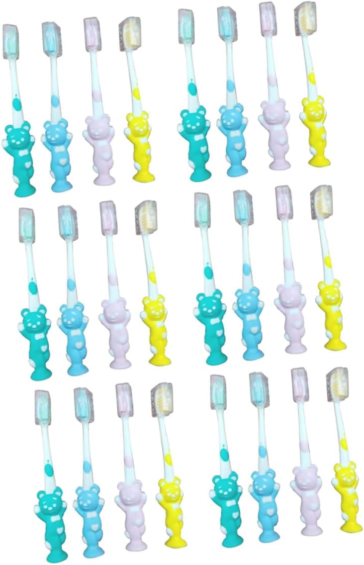 24pcs Toothbrush with Ultra-Soft Bristles Ergonomic Handle Cartoon Design for Oral Care Comfortable and Gentle Brush Heads for Ages