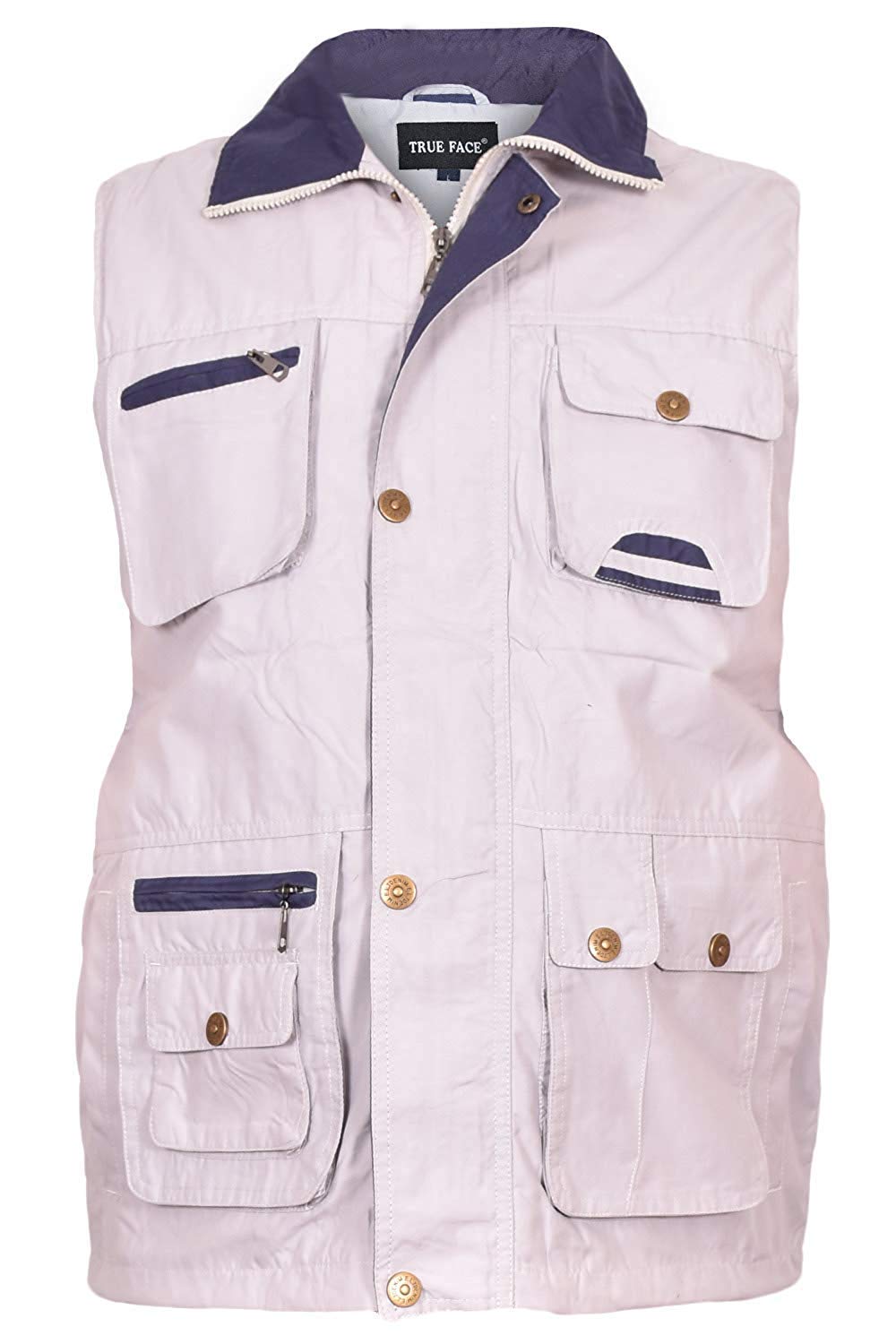 Gaffer Men's Light Stone Gilet Safari Mode Mille Waistcoat Outdoor Camping Hiking Fisherman Outerwear Jacket M
