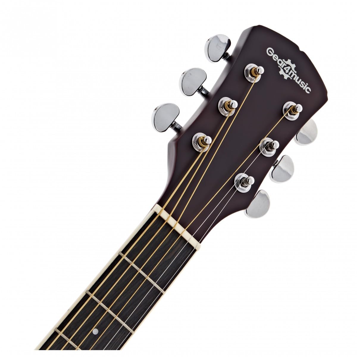 Pacchetto di Chitarra Acustica a Cutaway Singolo di Gear4music | Costruzione in Tiglio per Toni Chiari ed Equilibrati, Manico a C Comodo, Custodia, Corde, Accordatore e Capotasto