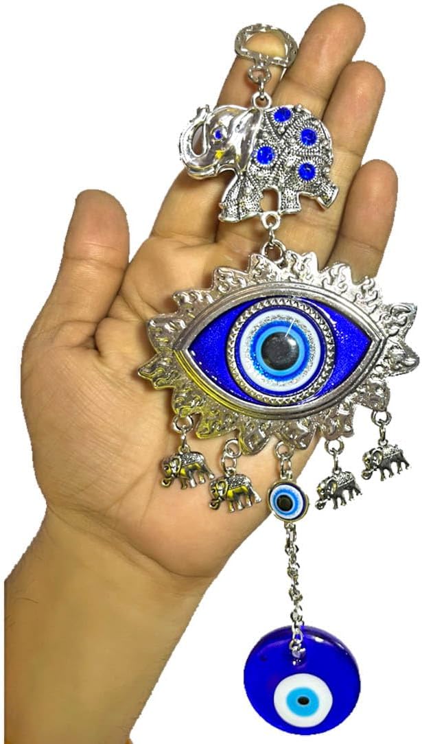 DT DECTONE Blue Evil Eye Hanging Pendant Decoration | Lucky Hanging Ornament Amulet for Car | Nazar Battu Home and Office for Protection and Blessing