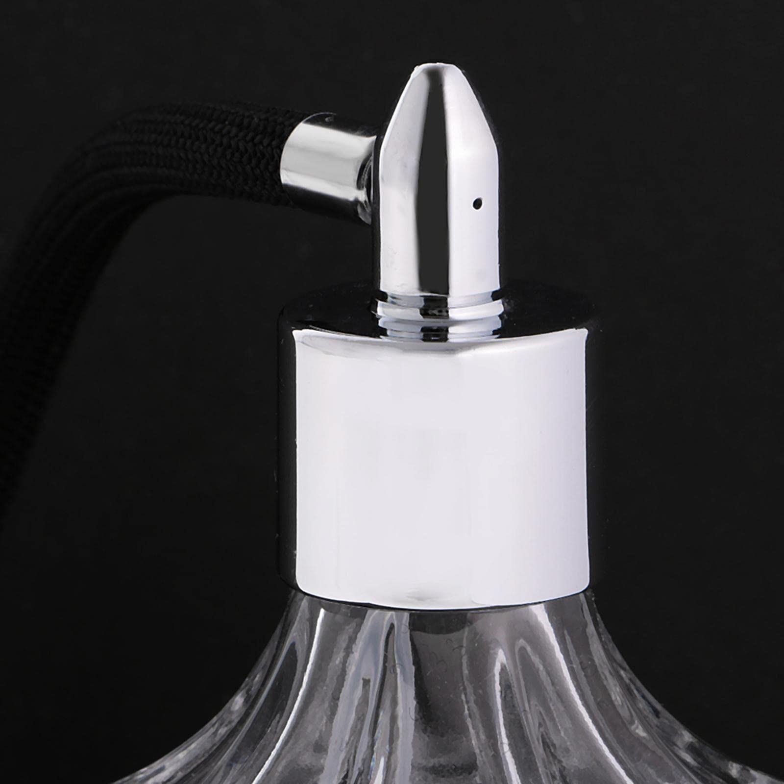 Parfümflasche Kristallparfümsprühflasche Nachfüllbare Glasflakon Zerstäuber Metallverschluss 100ml für Schlafzimmer Wohnzimmer Geschenk, Schwarz