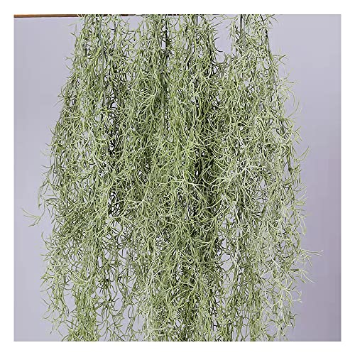 Guangzhou Yanqing International Trade Co.,Ltd Artificial Moss Hanging Faux Greenery Spanish Moss Vines Garlands For Potted Plants Realistic Plants Fake Moss Outdoor Indoor Decor 3 Packs #TOP5