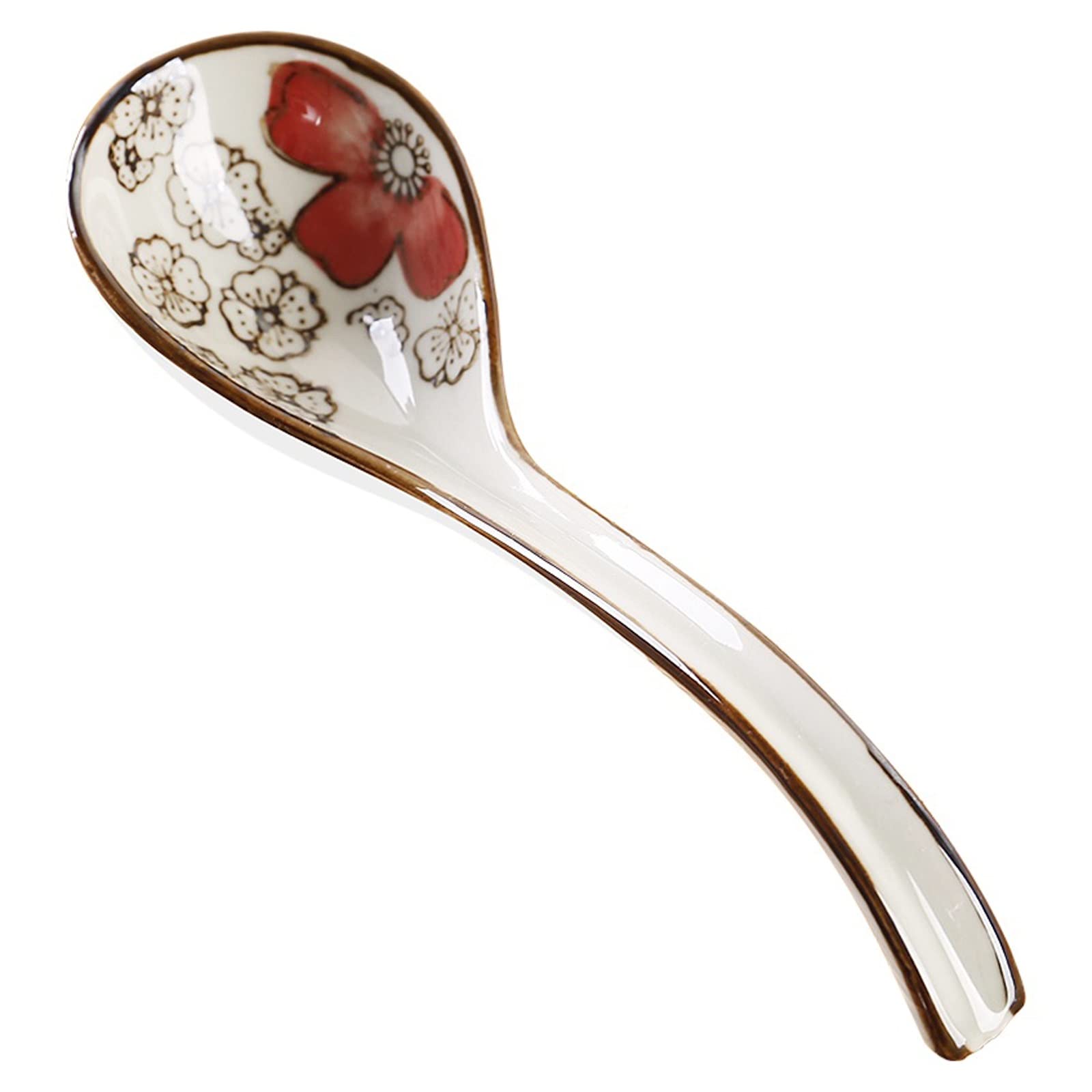 Łyżki do herbaty, kawy, zupy, łyżki do zupy, 4 szt., 16 cm, zestawy obiadowe z porcelany kostnej, zestaw obiadowy, łyżka wiatrowa, ceramiczna, łyżka z długą rączką, łyżka do mieszania, łyżki do zupy,
