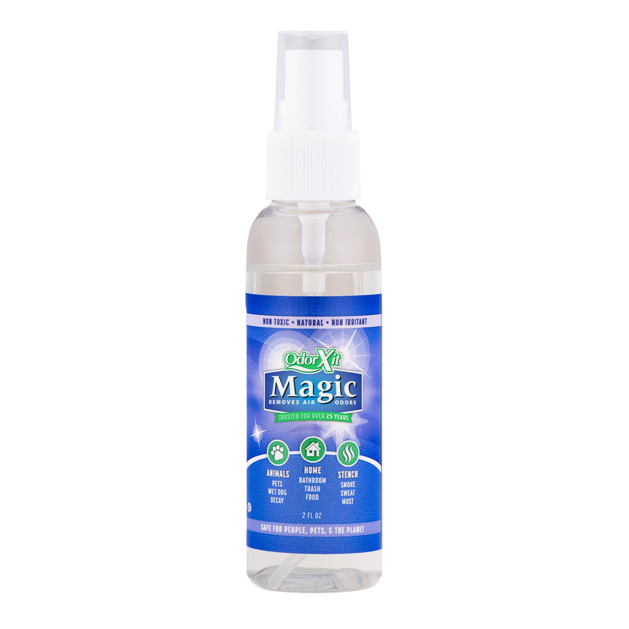 OdorXit Magic Air Odor Neutralizer, Versatile Strong Odor Eliminator Spray for Home, Natural Safe Odor Absorber for Dog and Pet, Cat Litter, Urine, Poo, Smoke, Closet & Other Odors, 2oz