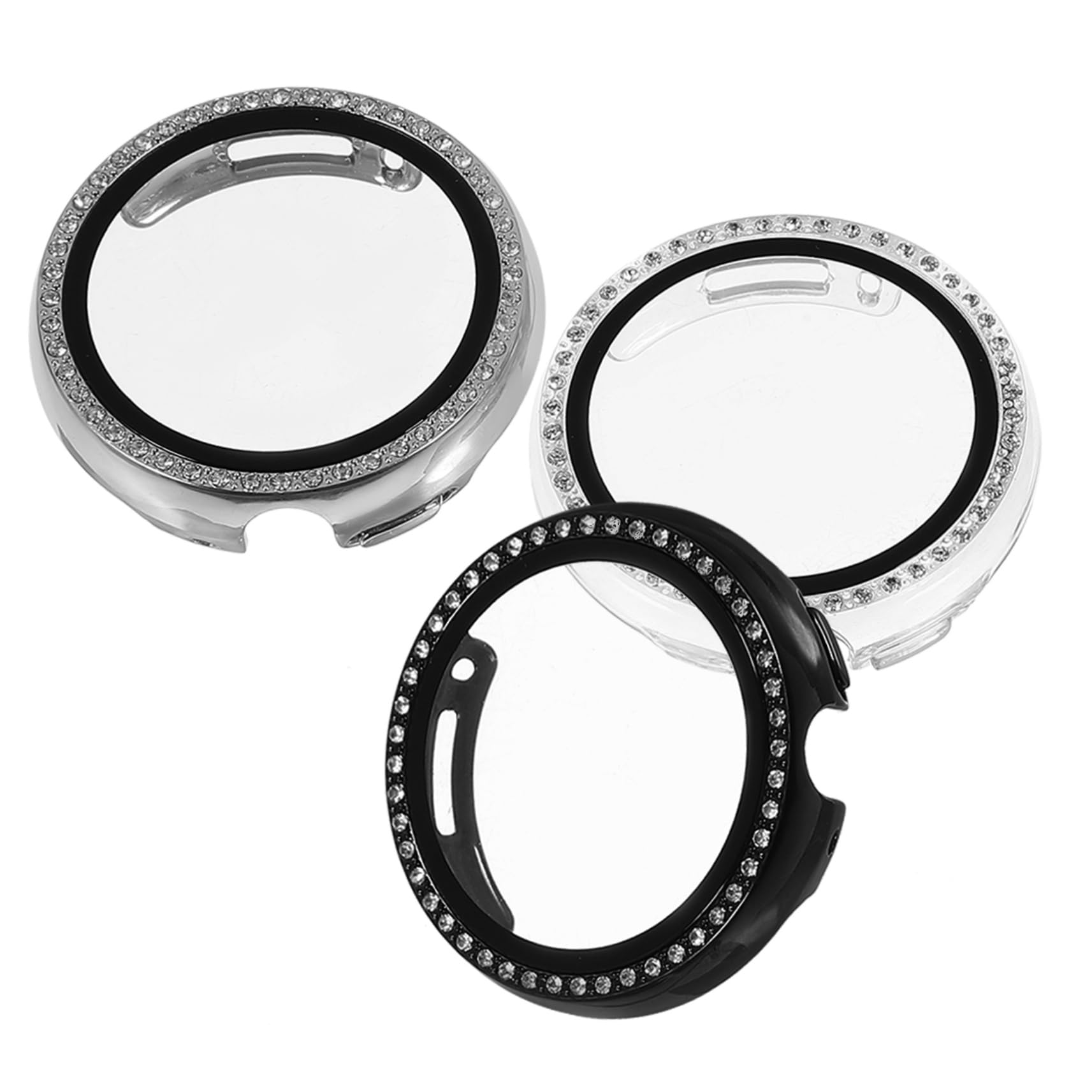 HOMSFOU Lot De 5 Coques De Montre Intégrées en Strass pour Montre Connectée Légères Et Robustes 3 X 5 Pièces