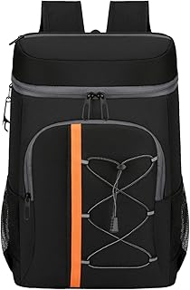 Sac à dos isotherme – Sac à dos isotherme pour boîte de fuite, sac à dos de voyage | Caisse à glace de grande capacité avec plusieurs compartiments et bretelles confortables, parfait pour les